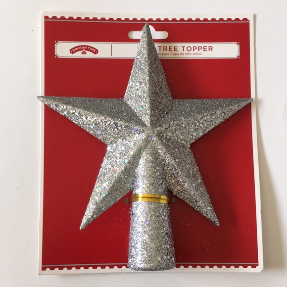 Holiday Time Holiday Holiday Time Mini Tree Topper Silver Star